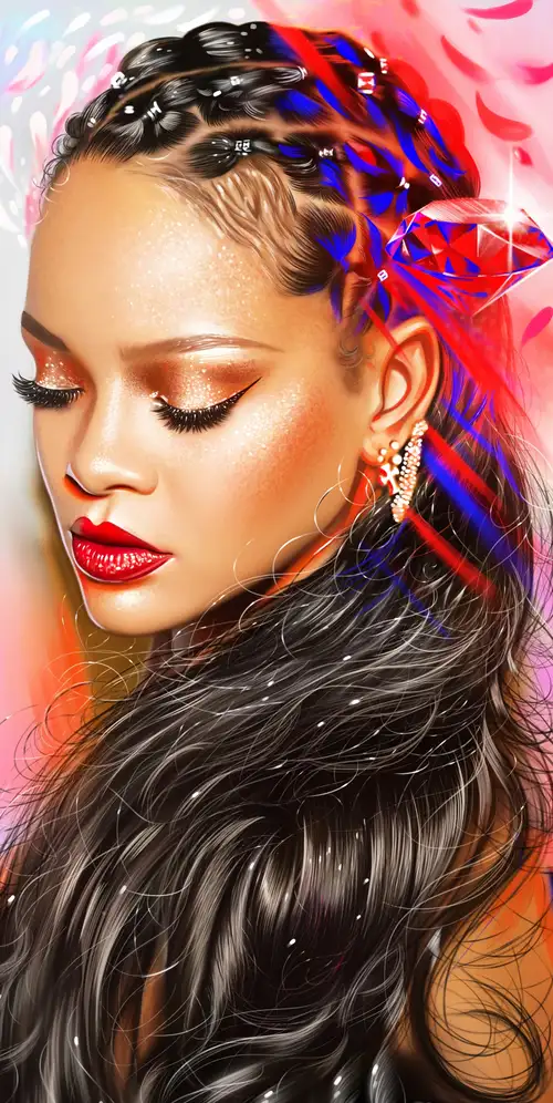 蕾哈娜数字艺术