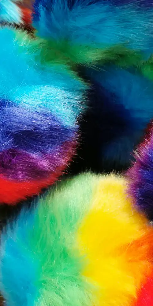 人造毛皮Pom Pom球多色