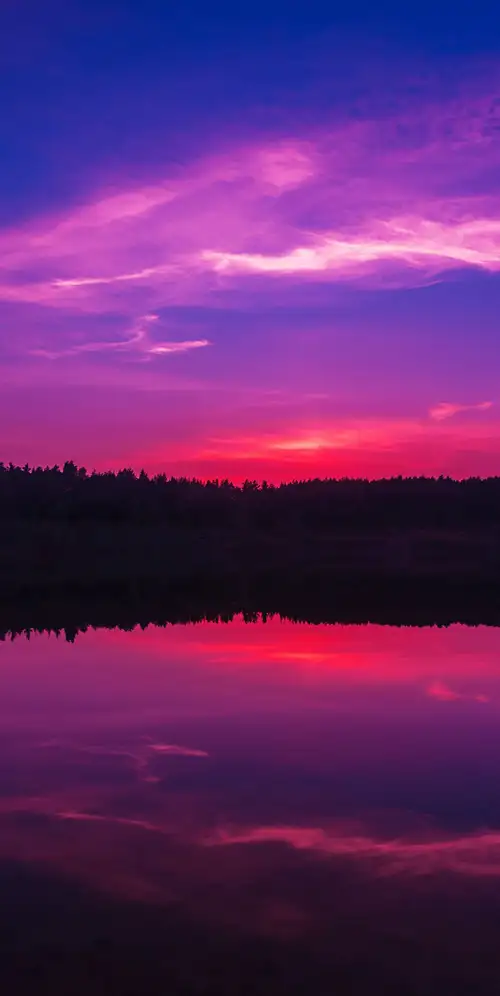 紫色的天空日落