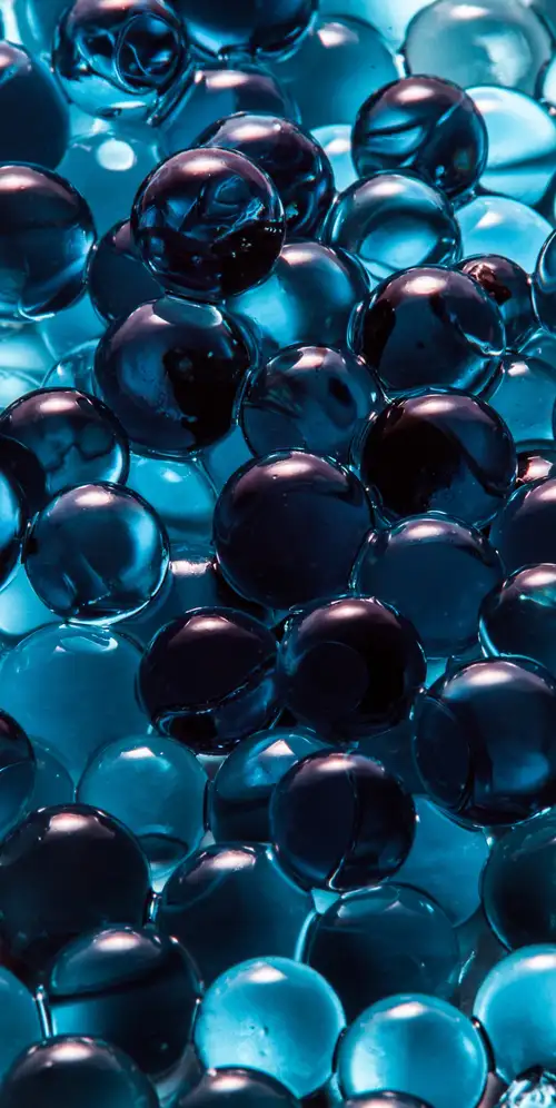 球形球蓝色背景