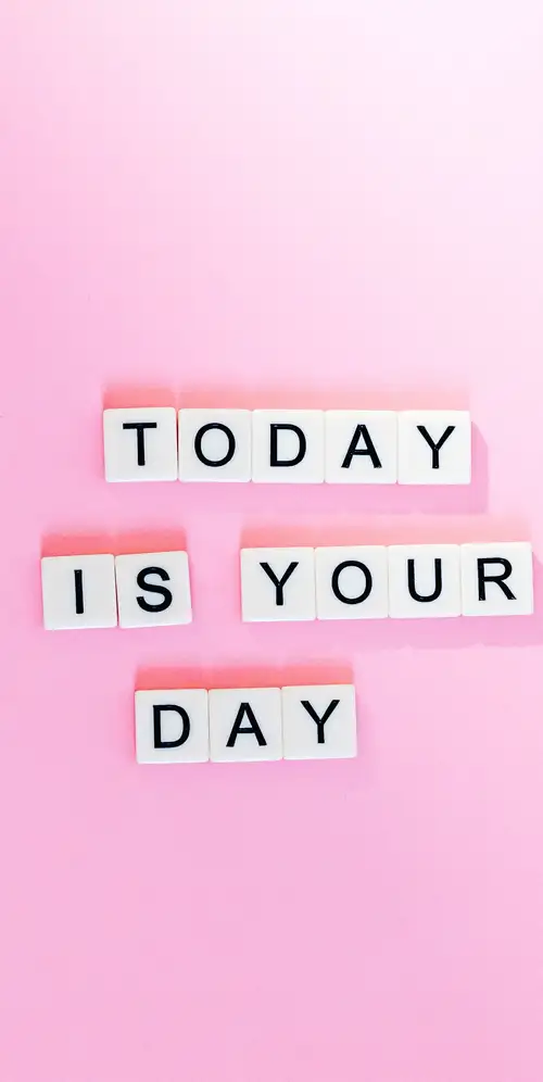 今天是你的一天粉红色背景