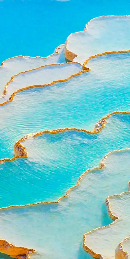 Pamukkale温泉的石灰华