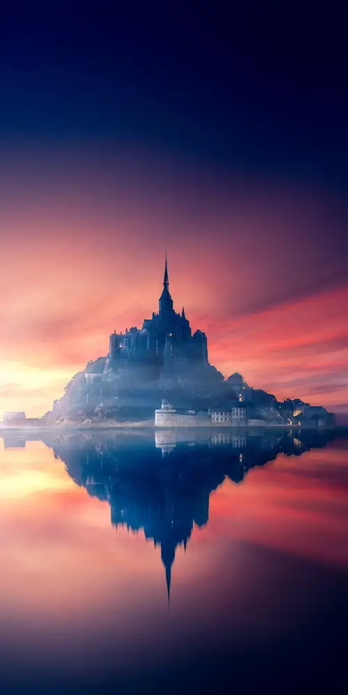 圣米歇尔山日落