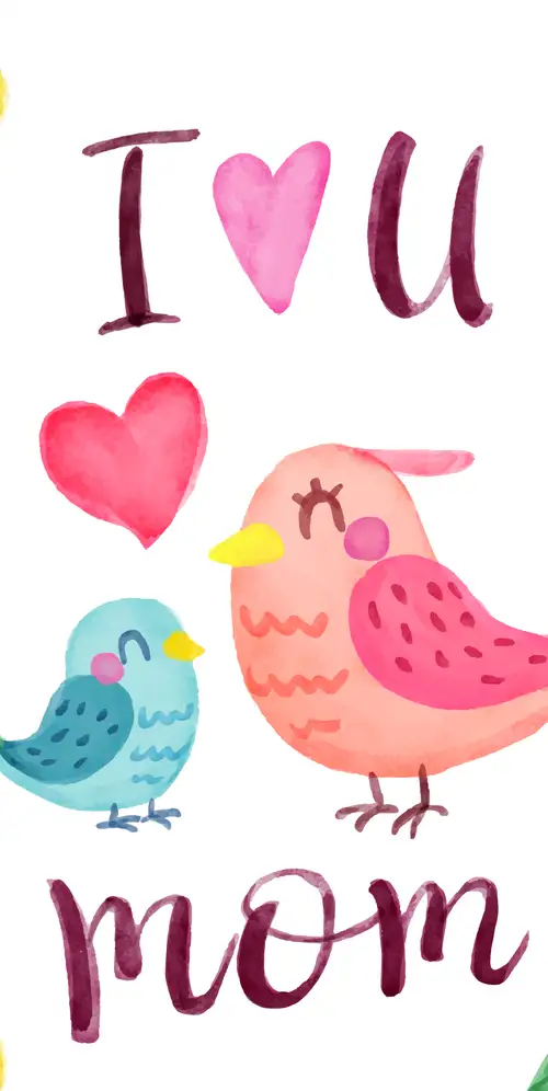 我爱你，妈妈，快乐的妈妈'圣瓦伦丁节