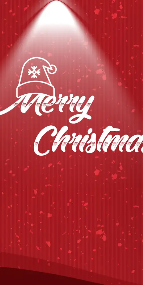 圣诞快乐红色背景
