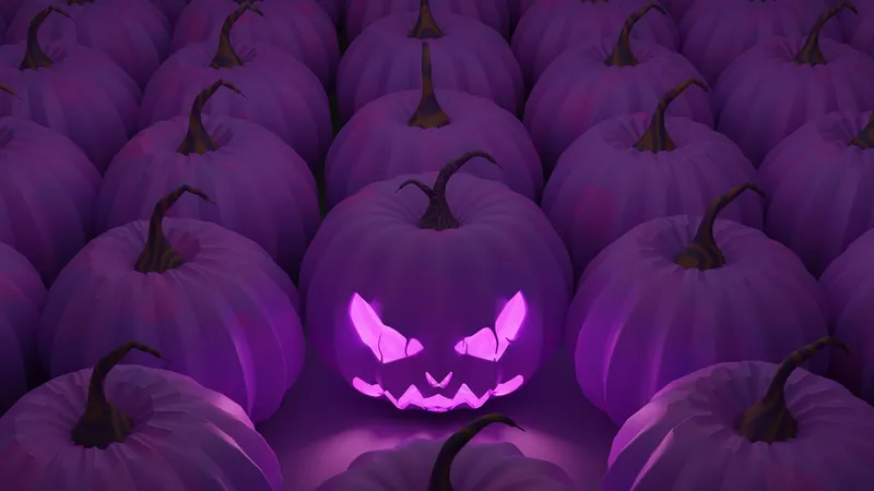 万圣节南瓜紫色美学