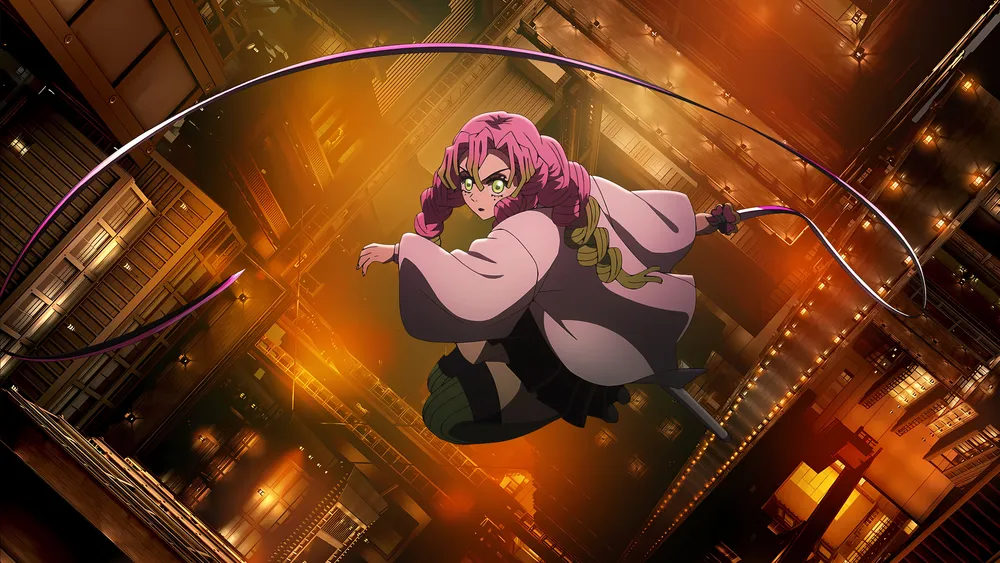 三日Kanroji恶魔杀手：Kimetsu No Yaiba无限城堡4K电脑壁纸