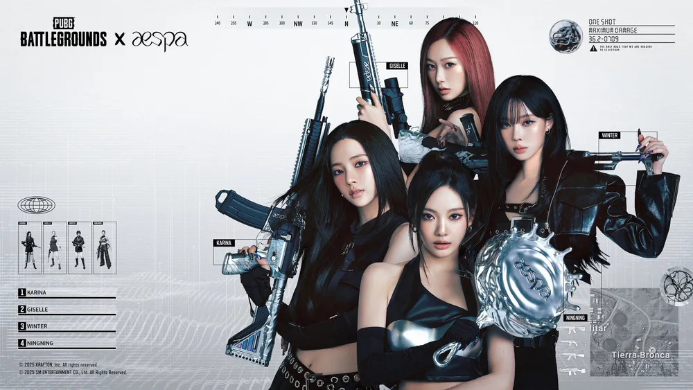 PUBG：战场x aespa K-Pop歌手4K电脑壁纸