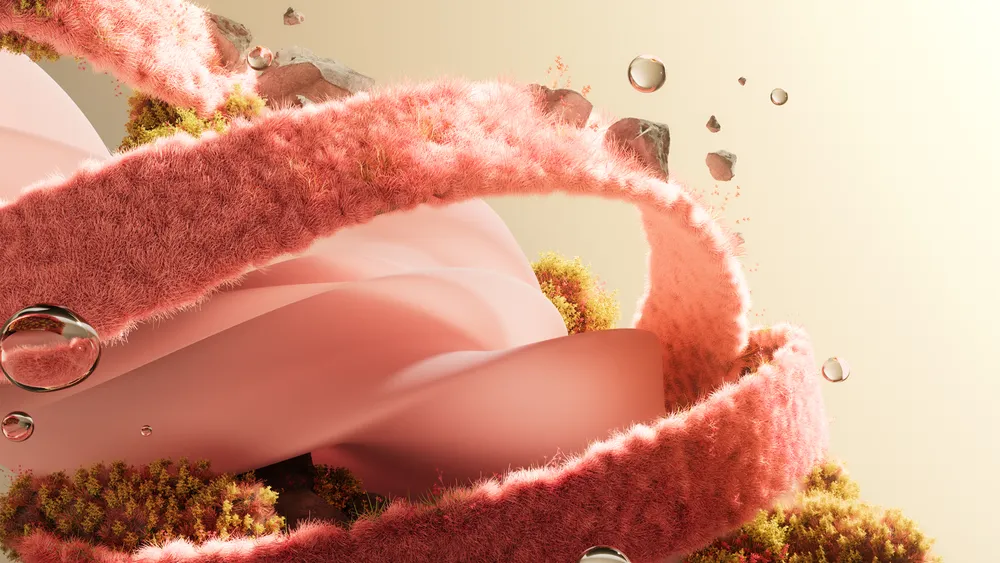 Swirls 3D渲染4K电脑壁纸