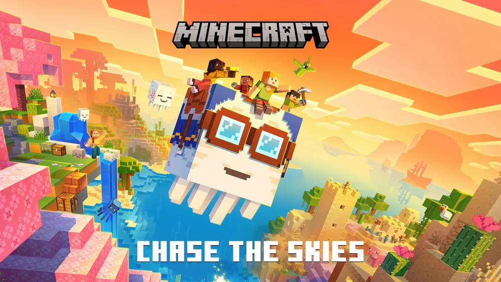Minecraft：追逐天空4K电脑壁纸