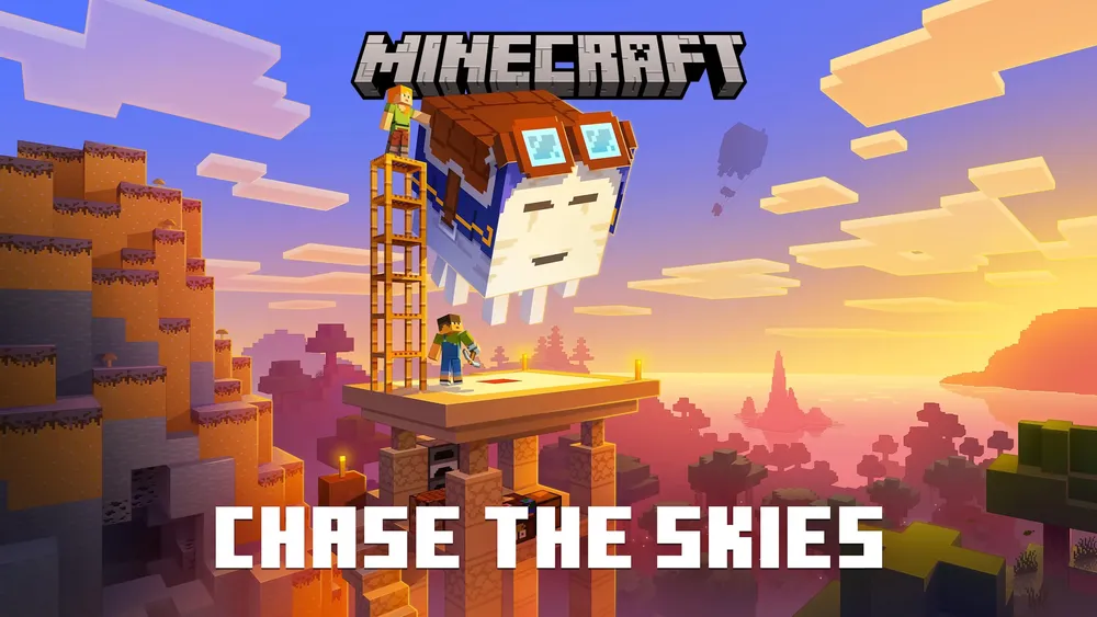 Minecraft追逐天空视频游戏4K电脑壁纸