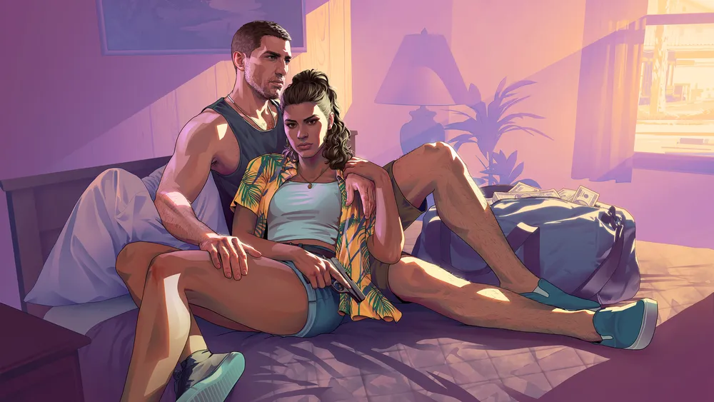 杰森&amp露西娅·卡米诺斯GTA 64K电脑壁纸