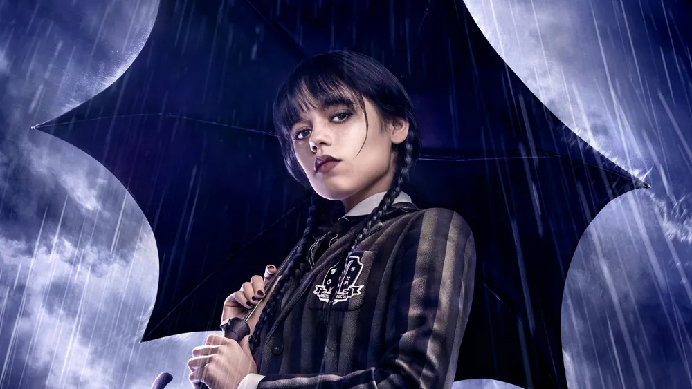 珍娜·奥尔特加饰Wednesday Addams4K电脑壁纸