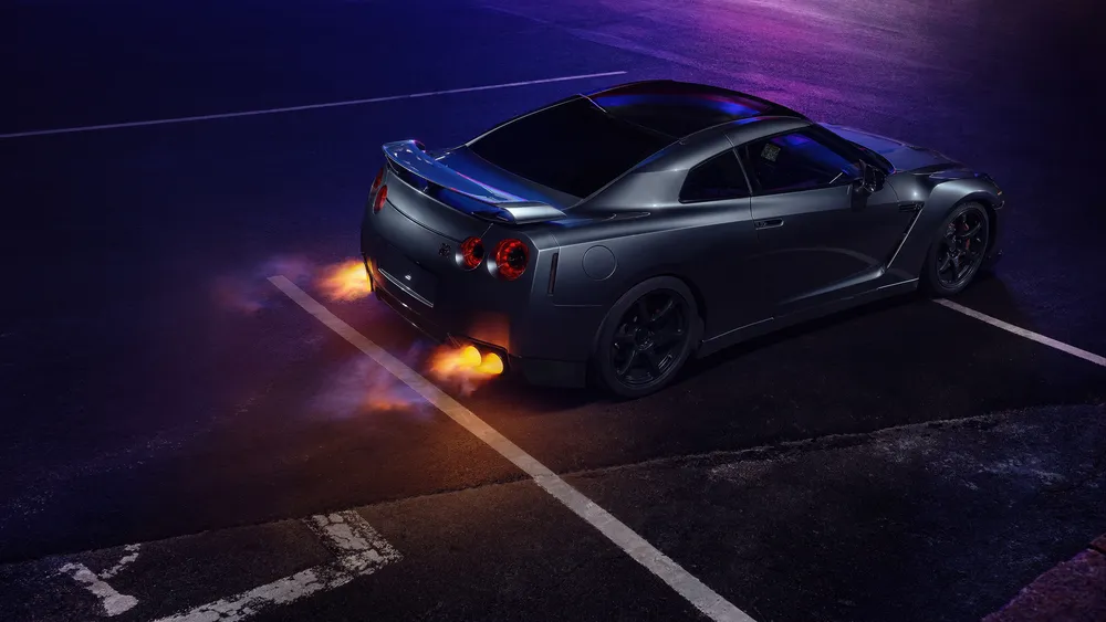 日产GT-R R35双排气4K电脑壁纸