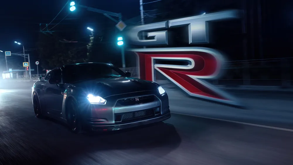 日产GT-R R35街头赛车4K电脑壁纸