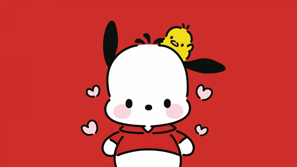 Pochacco鸭子与刀4K电脑壁纸