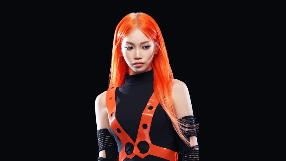 Kim Chaewon黑色背景4K电脑壁纸