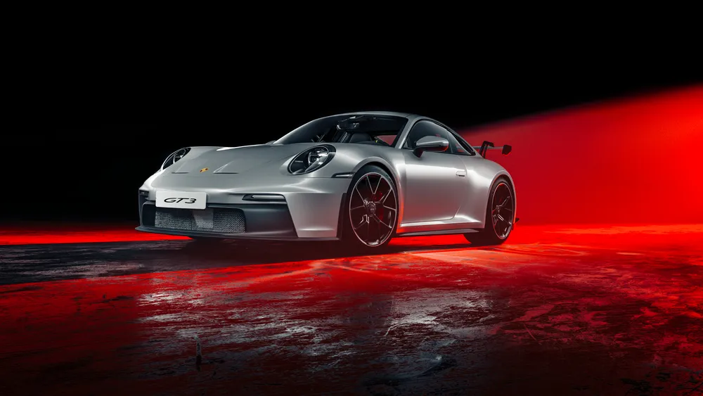 保时捷911 GT3红灯4K电脑壁纸