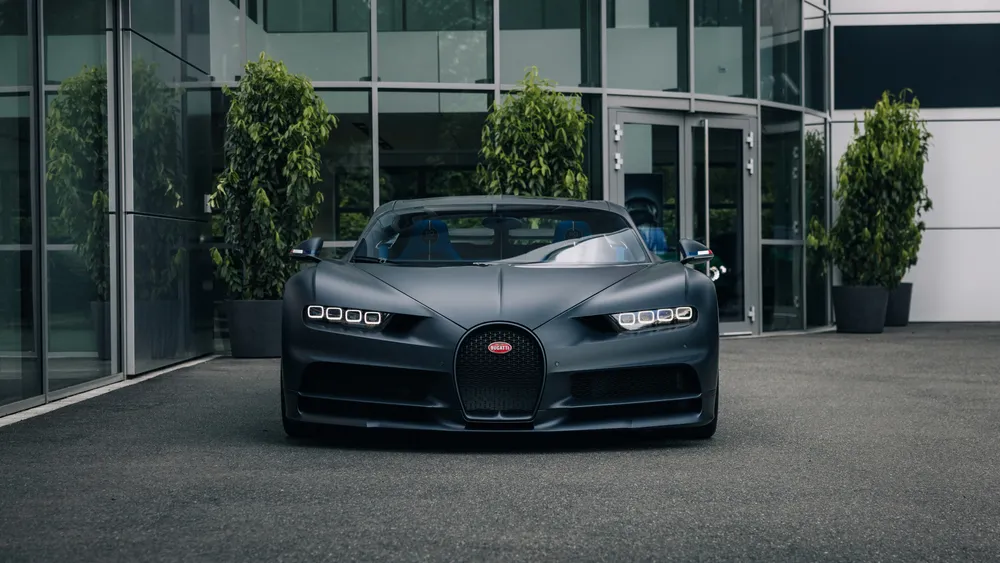 哑光黑色布加迪Chiron Sport4K电脑壁纸