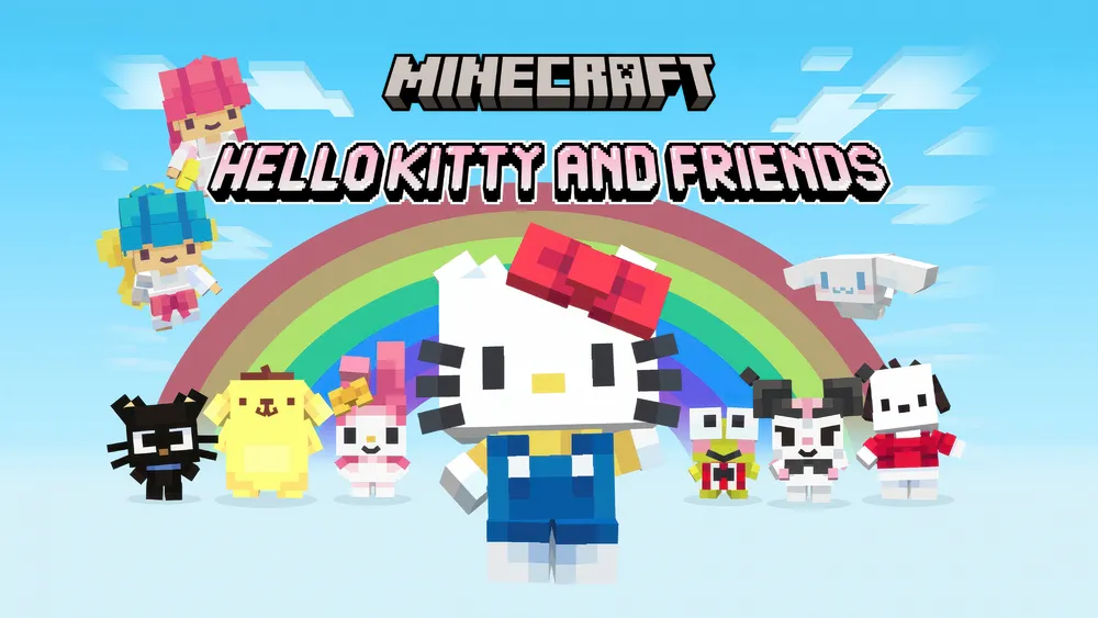 我的世界Hello Kitty和朋友4K电脑壁纸