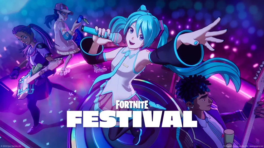 Fortnite音乐节初音4K电脑壁纸