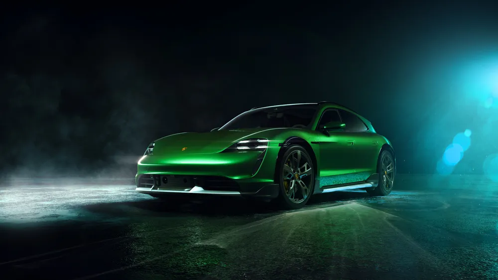 保时捷Taycan Turbo S Cross Turismo 20244K电脑壁纸