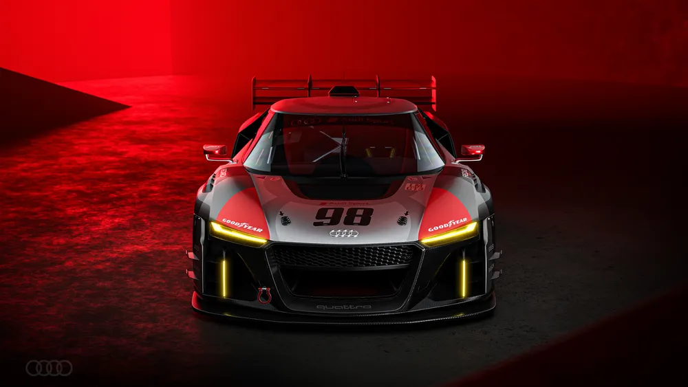 奥迪R8 LMS GT3红色美学4K电脑壁纸