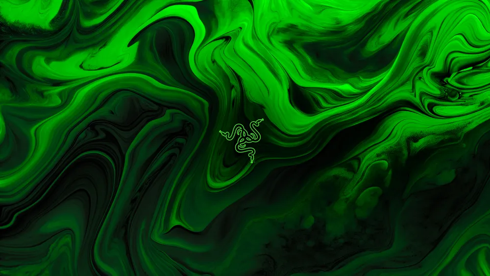 Razer Green摘要4K电脑壁纸
