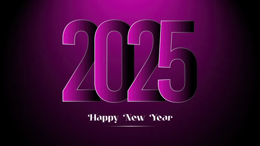 2025年新年紫色背景4K电脑壁纸