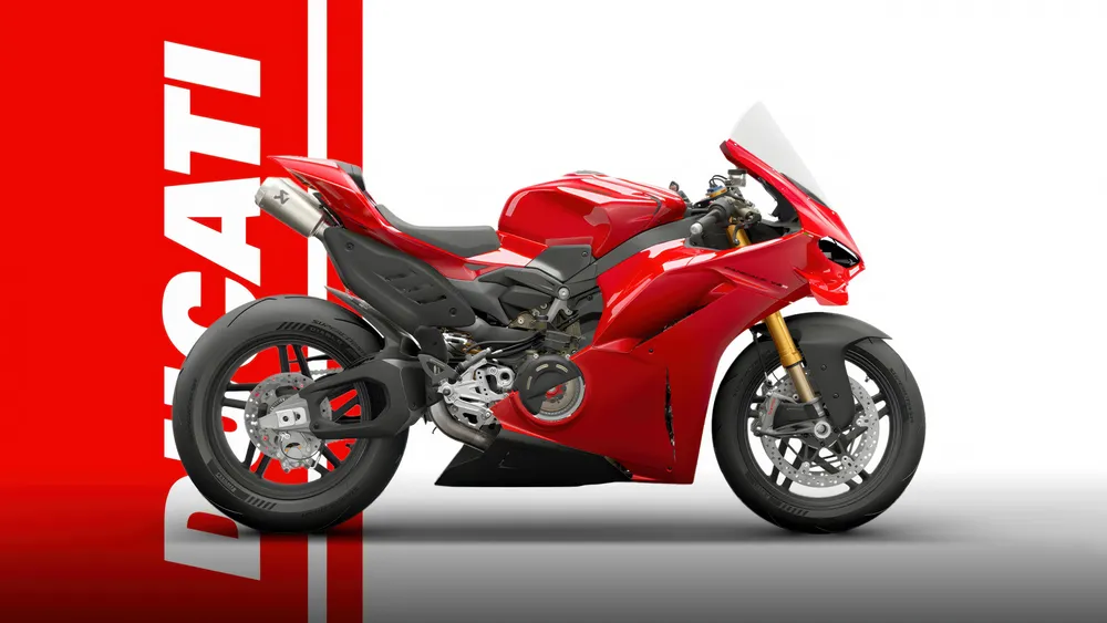 杜卡迪Panigale V4 S红色美学4K电脑壁纸