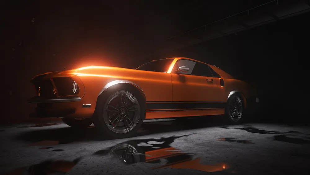 福特野马Boss 302老爷车4K电脑壁纸