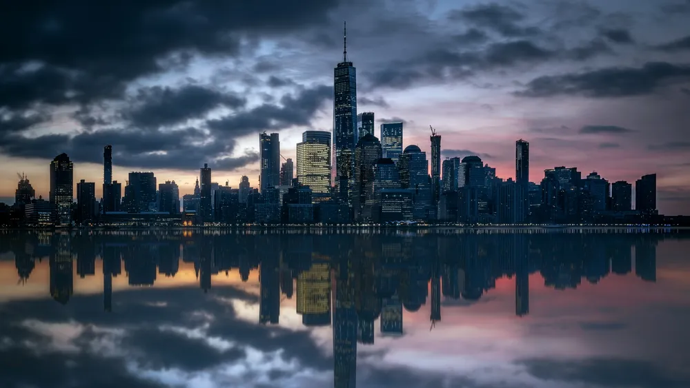 曼哈顿天际线哈德逊河
