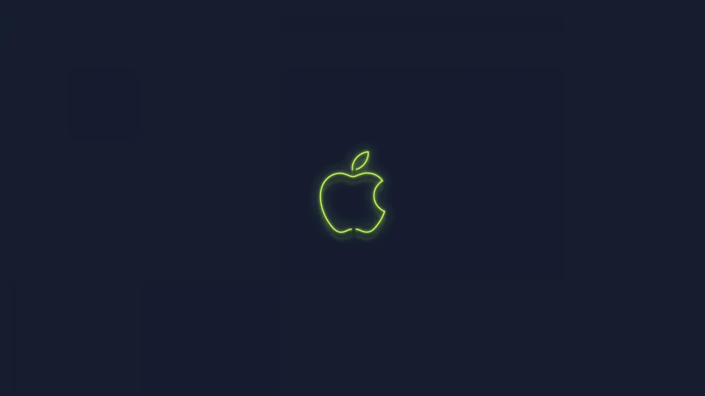 绿色苹果标志霓虹灯标志