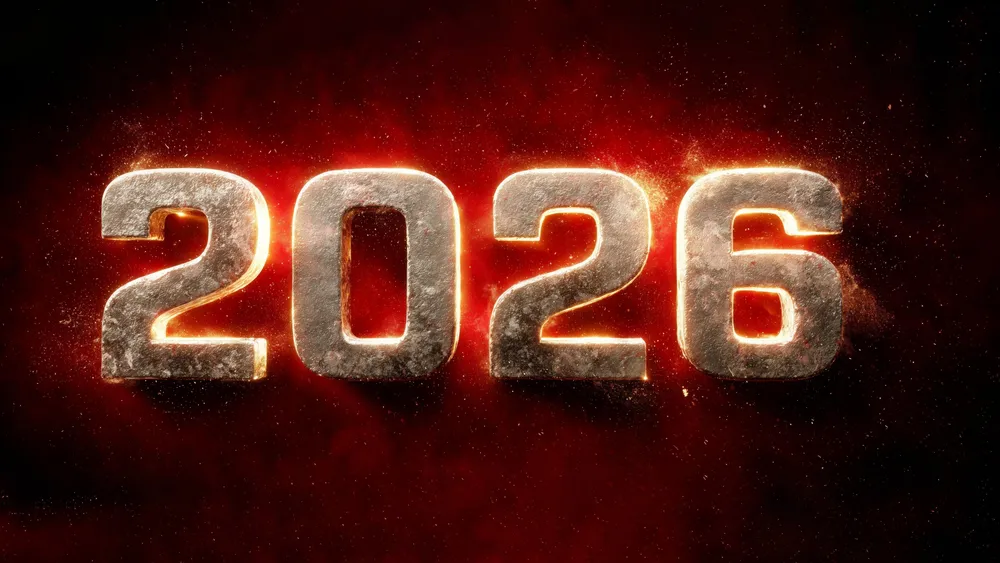 2026年新年3D文本4K电脑壁纸