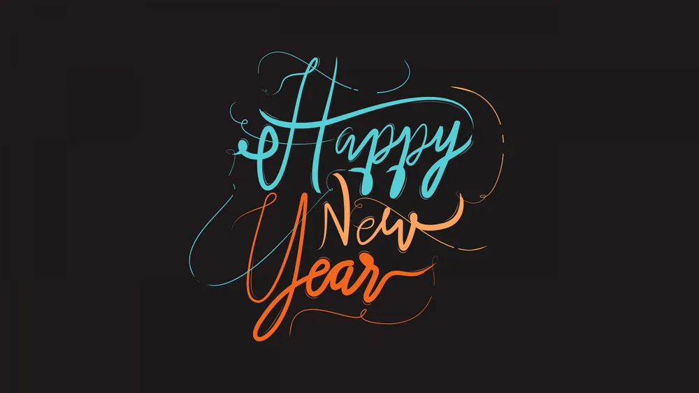 新年快乐短信4K电脑壁纸