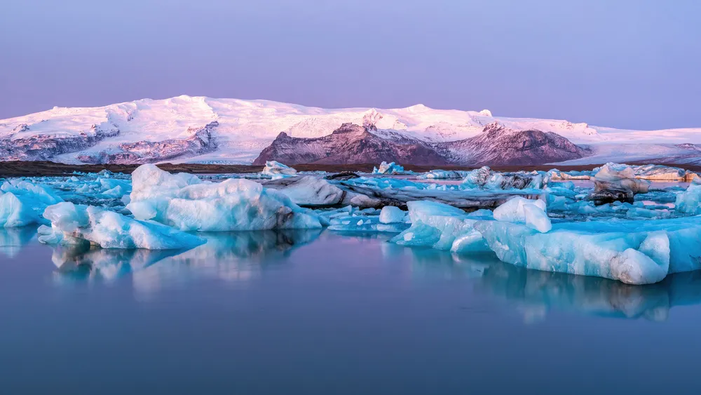 Jokulsarlon冰川泻湖全景