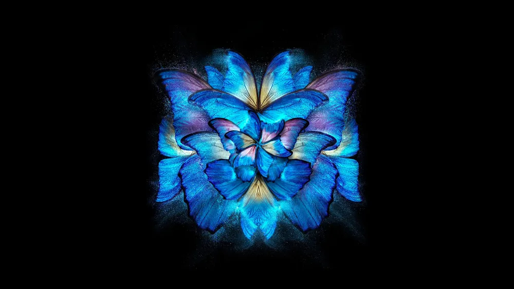 蓝色抽象黑色背景