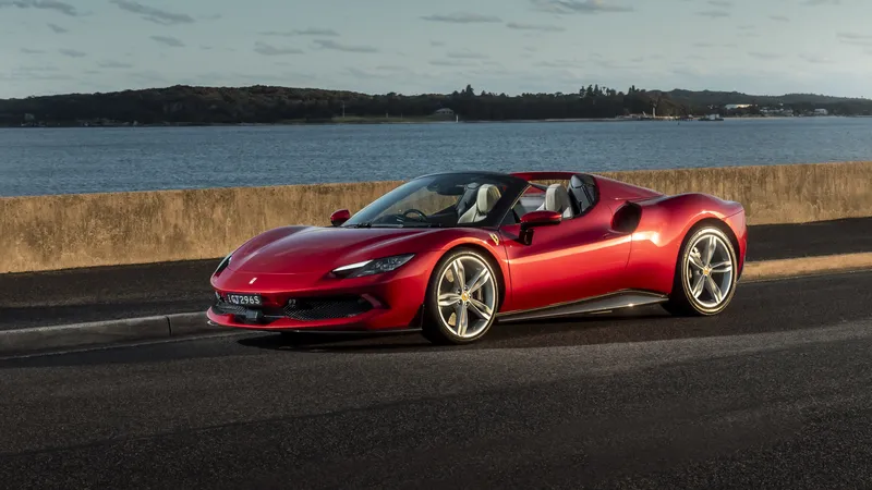 法拉利296 GTS红色轿车