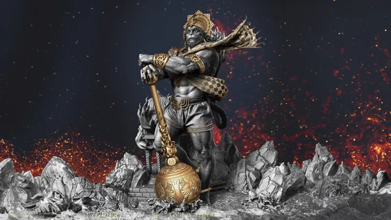 哈努曼勋爵数字艺术