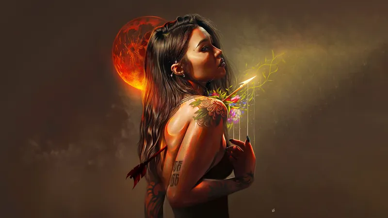 红月亮幻想女孩