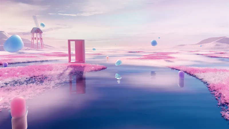 粉红色美学户外