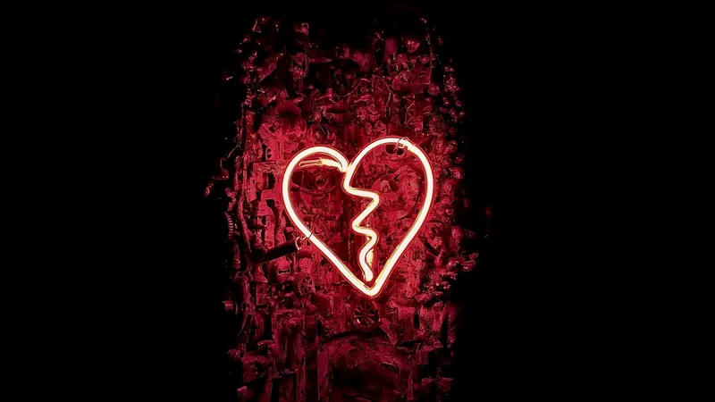 心碎霓虹灯标志