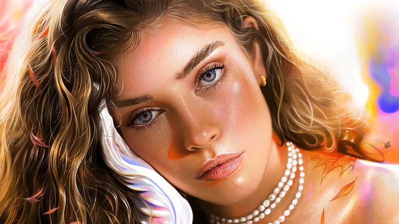 美丽的女孩艺术品