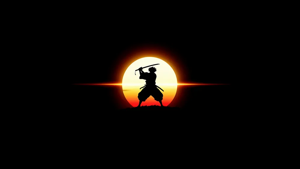 武士剪影4K电脑壁纸