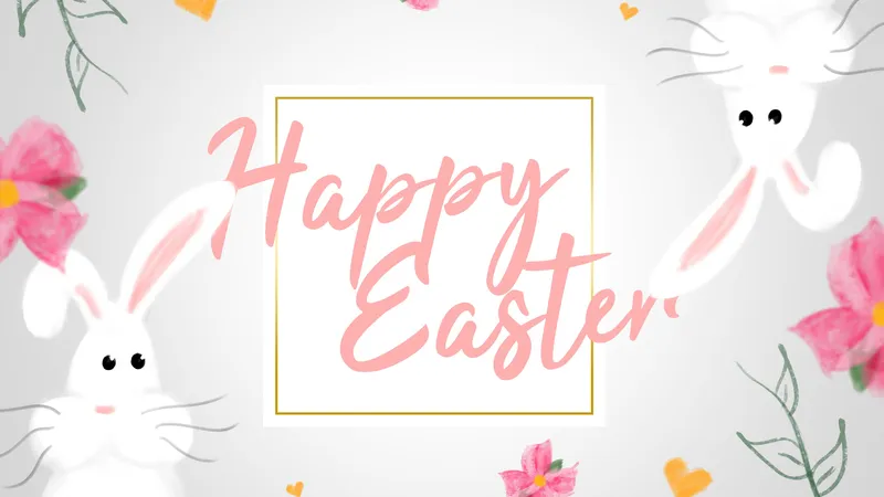 复活节快乐，复活节兔子
