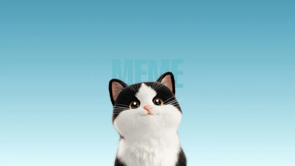 可爱的猫卡通4K电脑壁纸