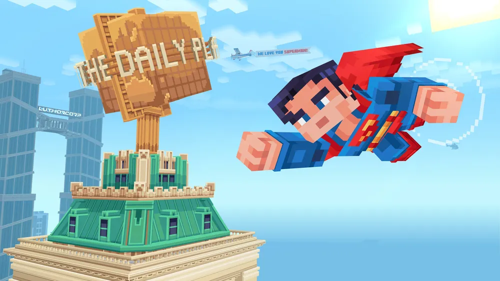 超人Minecraft4K电脑壁纸