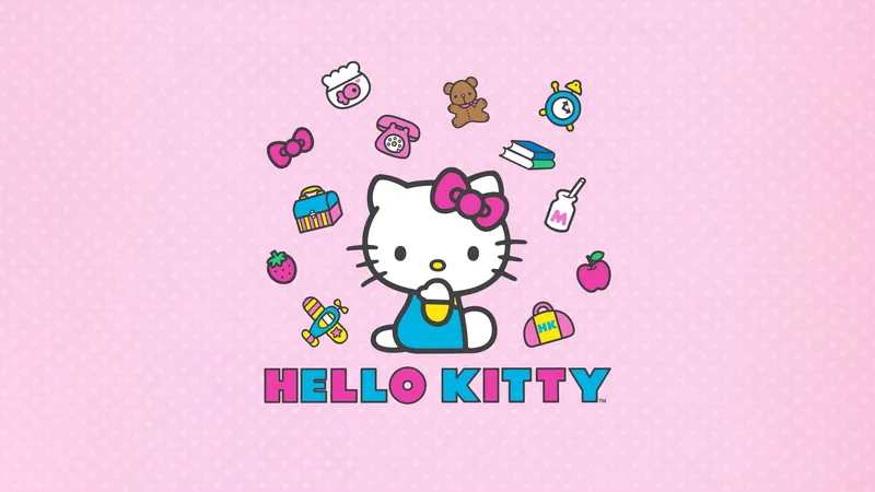 Hello Kitty粉红色背景