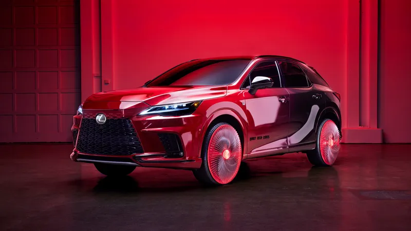 雷克萨斯RX 500h F SPORT 2022红宝石红轮圈