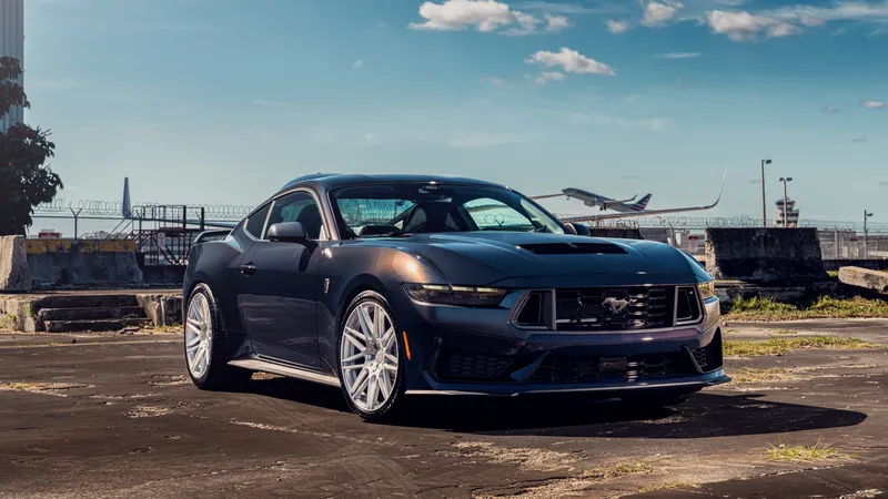 灰色福特野马黑马